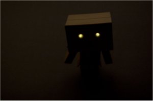 Even Block Man is scary in the dark...